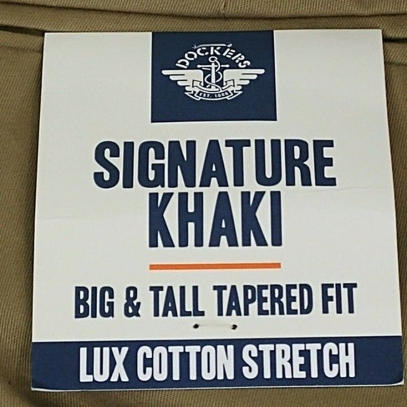 Dockers Signature Lux Cotton Pants Big & Tall 50 X 30 - Picture 5 of 12